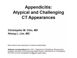 Appendicitis: Atypical and Challenging