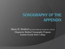 SONOGRAPHY OF THE APPENDIX