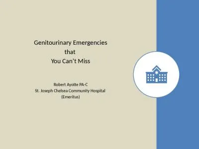 Genitourinary Emergencies