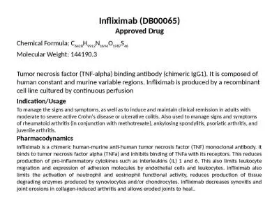 Infliximab  (DB00065) Approved Drug