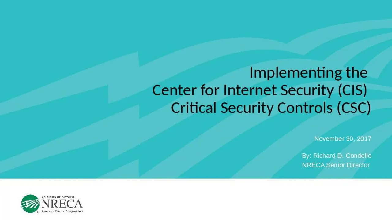 PPT-Implementing the Center for Internet Security (CIS)