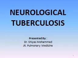 PPT-NEUROLOGICAL TUBERCULOSIS