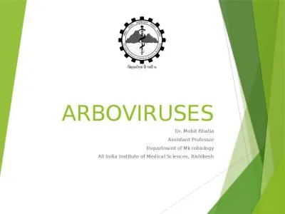 ARBOVIRUSES Dr. Mohit Bhatia