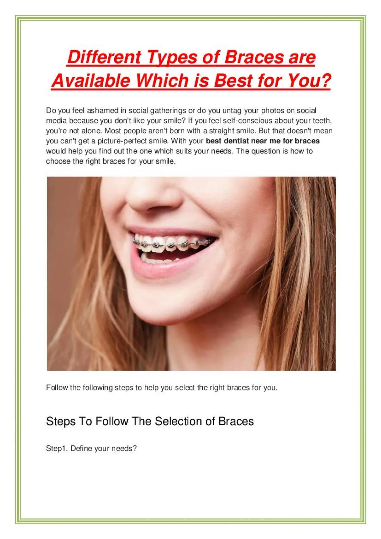 PDF-Different Types of Braces are Available Which is Best for You?