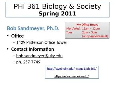 Bob Sandmeyer, Ph.D. Office