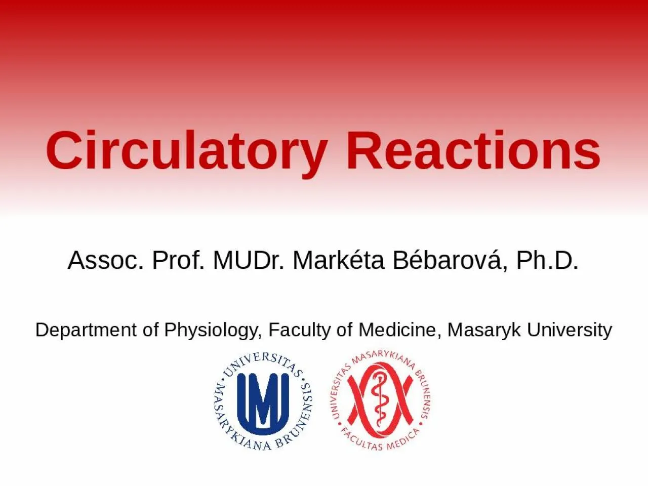 PPT-Circulatory Reactions Assoc