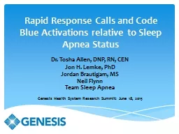 Rapid Response Calls and Code Blue Activations relative to Sleep Apnea Status