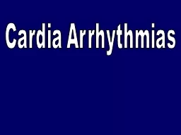 Cardia Arrhythmias SAN