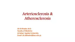 Arteriosclerosis & Atherosclerosis