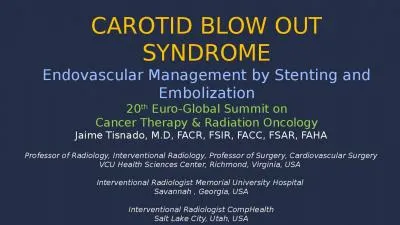 CAROTID BLOW OUT SYNDROME