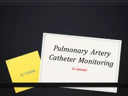 Pulmonary Artery Catheter Monitoring