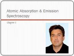 Atomic Absorption & Emission Spectroscopy