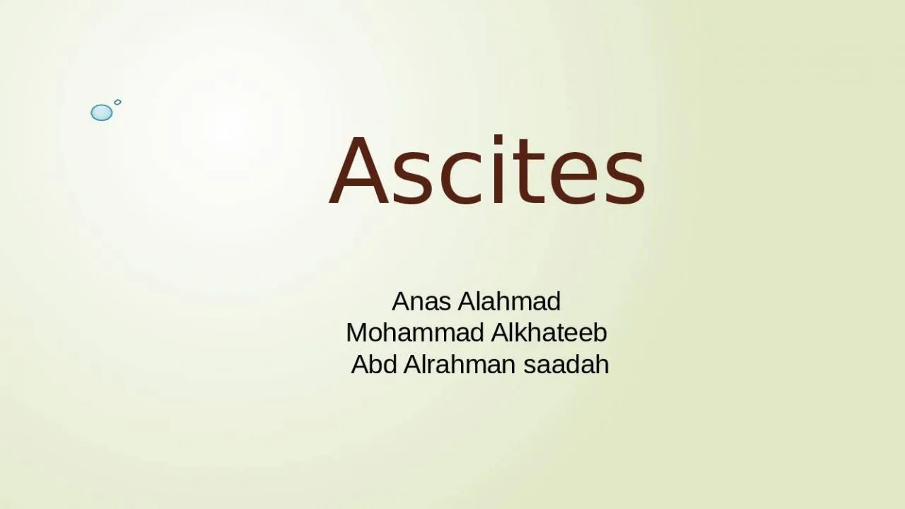 PPT-Ascites Anas Alahmad