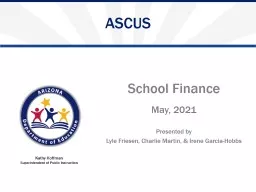 ASCUS School Finance Presented by