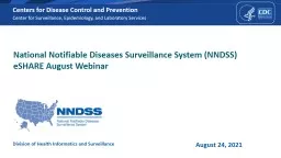 National Notifiable Diseases Surveillance System (NNDSS)