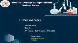 Tumer  markers Clinical Tests