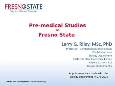 Pre-medical  Studies at Fresno