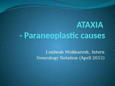 ATAXIA   -  Paraneoplastic