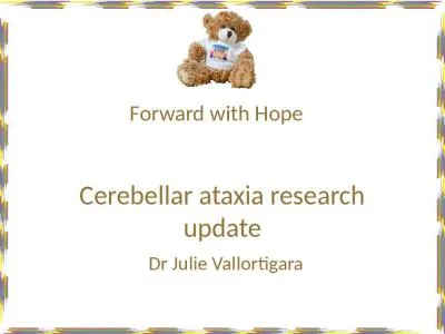 Cerebellar ataxia research update