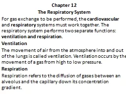 PPT-Chapter 12 The Respiratory System