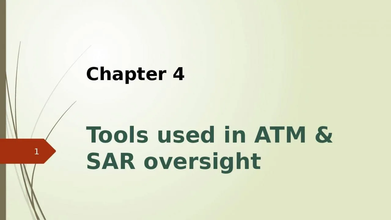 PPT-Tools used in ATM & SAR