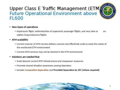 Upper Class E Traffic Management (ETM)