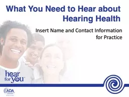 What You Need to Hear about Hearing Health