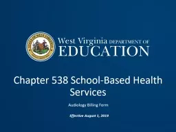 Chapter 538 School-Based