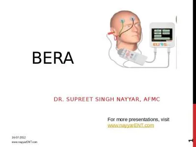 BERA Dr. Supreet singh nayyar, AFMC