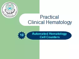 Automated Hematology  Cell Counters