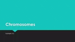 Chromosomes Subtopic 3.2