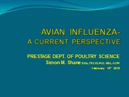 AVIAN INFLUENZA- A CURRENT PERSPECTIVE