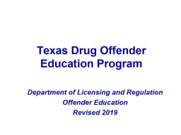 Texas Drug Offender Education Program