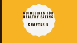 Guidelines for Healthy Eating