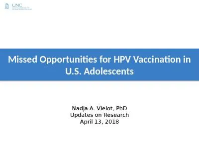 Missed Opportunities for HPV