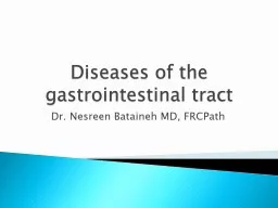Diseases of the gastrointestinal tract
