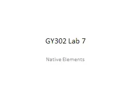 GY302 Lab 7 Native Elements
