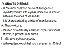 . IV. GRAVES DISEASE -