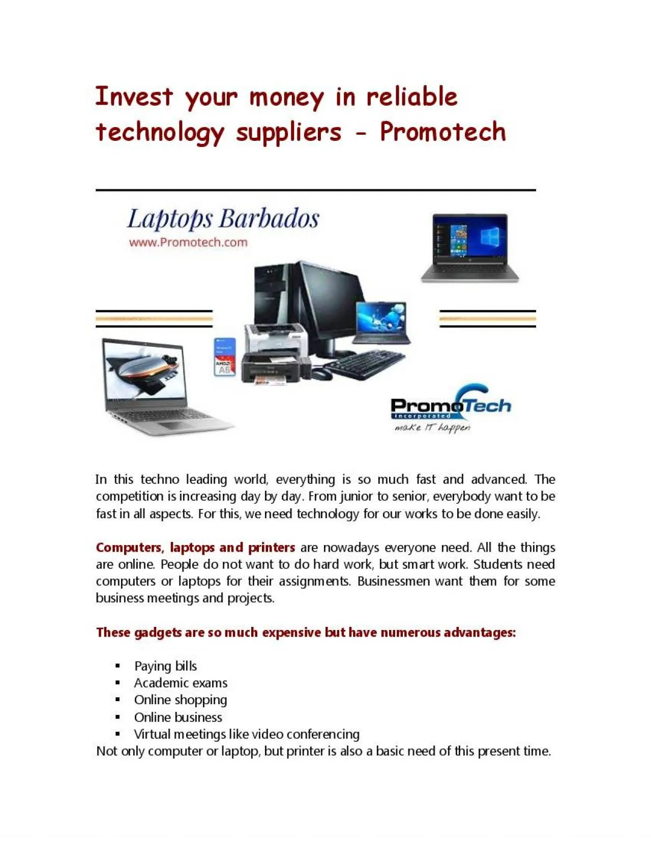 PDF-Invest your money in reliable technology suppliers - Promotech