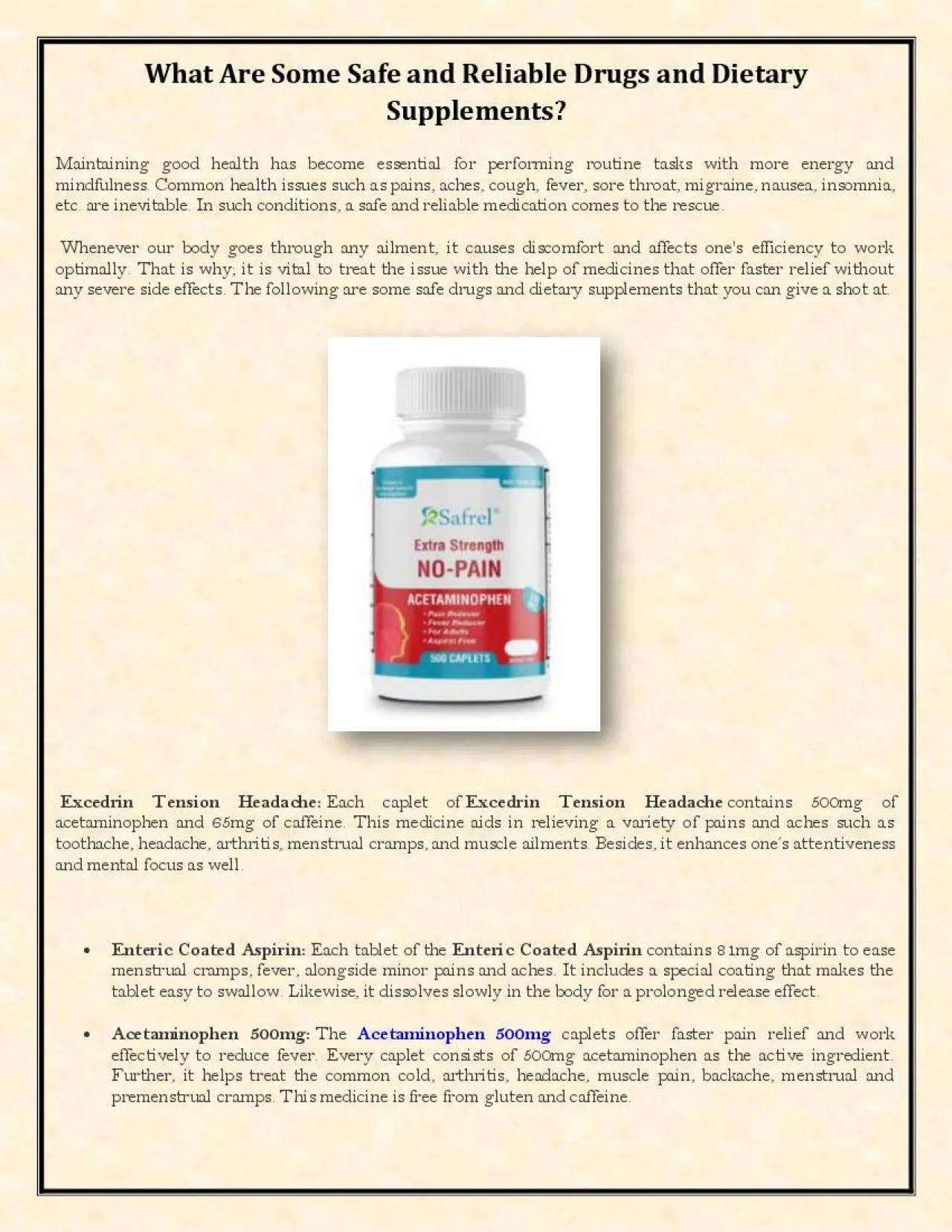 PDF-What Are Some Safe & Reliable Drugs and Dietary Supplements?