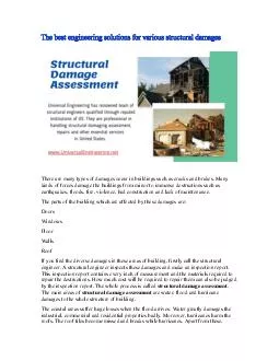 The best engineering solutions for various structural damages