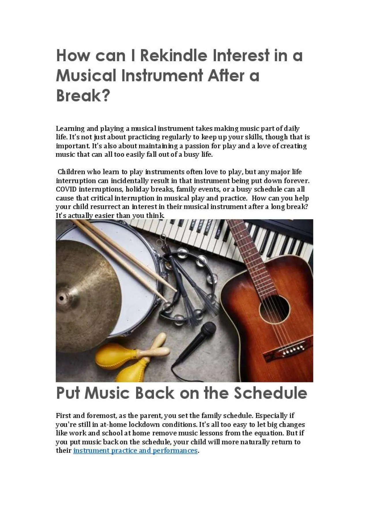 PDF-How can I Rekindle Interest in a Musical Instrument After a Break?