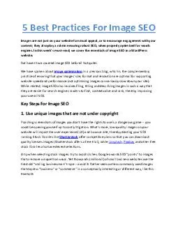 5 Best Practices For Image SEO
