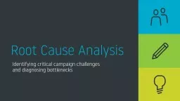 Root Cause Analysis Identifying critical campaign challenges and diagnosing bottlenecks