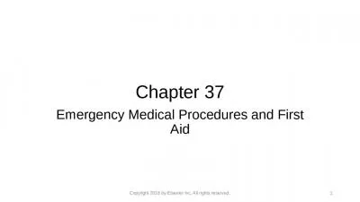 Chapter 37 Emergency Medical Procedures and First Aid