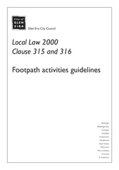 Footpath activities guidelines