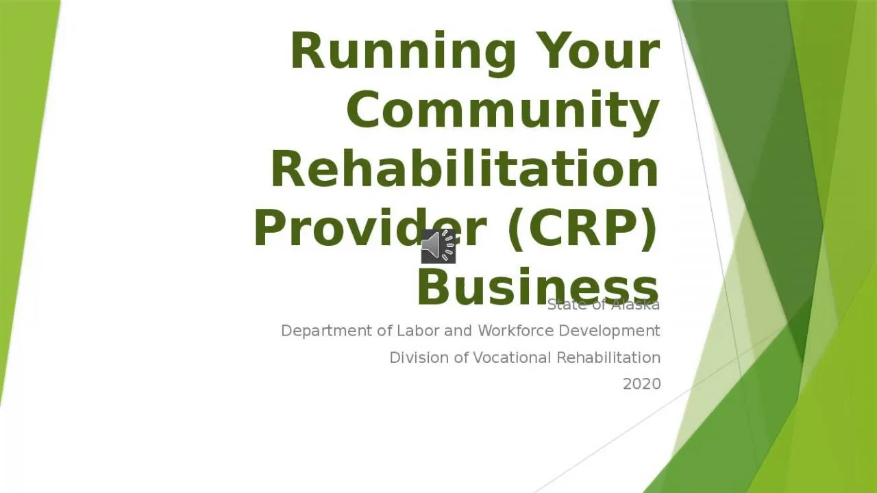 PPT-Running Your Community Rehabilitation Provider (CRP) Business