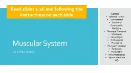 Muscular System CS 8 (HS); 10 (MT)