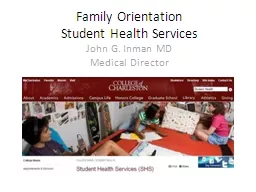 Family Orientation Student Health Services