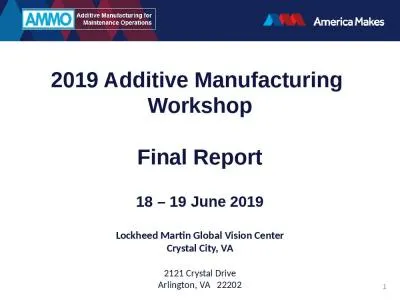 2019 Additive Manufacturing